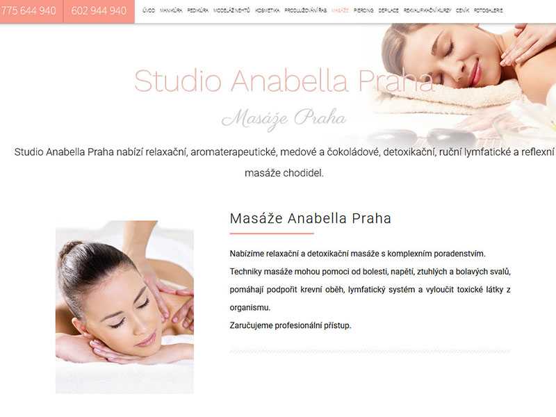 Ruční lymfatické masáže Studio Anabella Praha